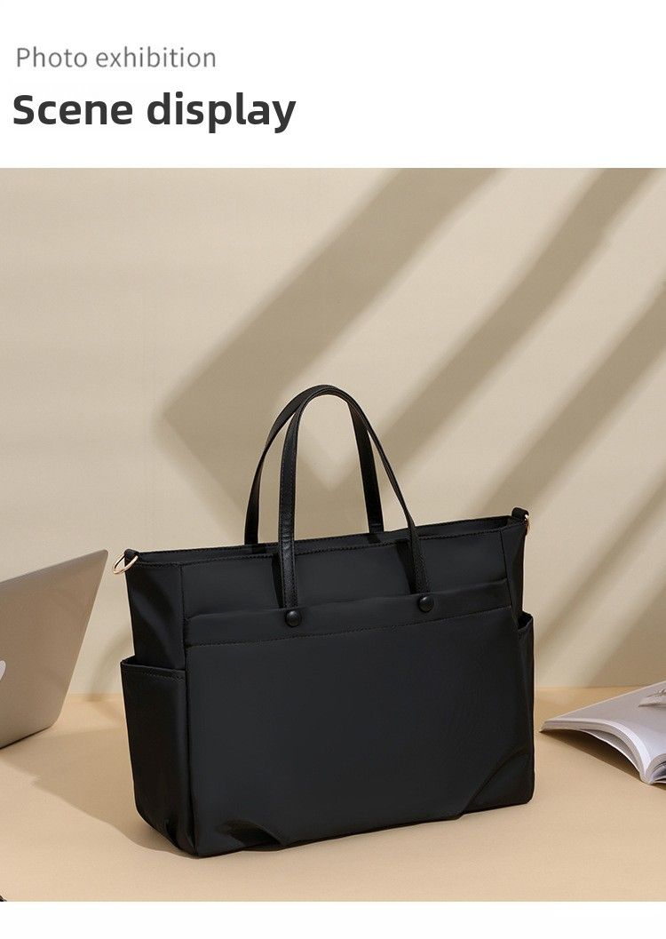 Laptop Bag Fashionable Atmosphere Portable Large Capacity Briefcase Shoulder Messenger Tote Bag_voghion.com