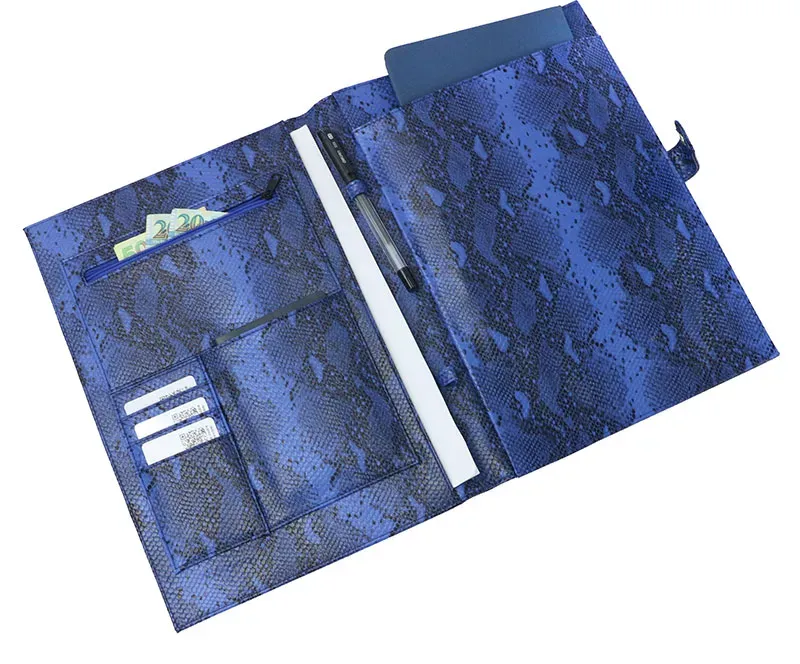 Blocco note con lettere monogrammate, borsa portadocumenti con motivo ricamato, formato A4, cartella portadocumenti di alta qualità per iPad_voghion.com