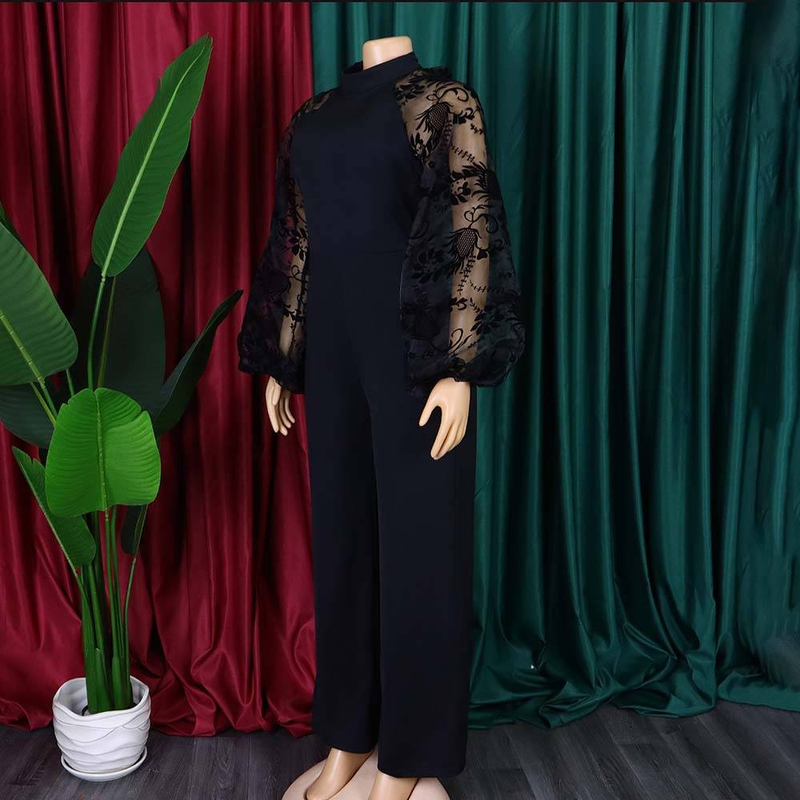 Mesh Jumpsuit Women White Overalls Party Lace Rompers New In Bodysuit One Piece Long Sleeve Summer Long Pants Y2k Spring Work_voghion.com