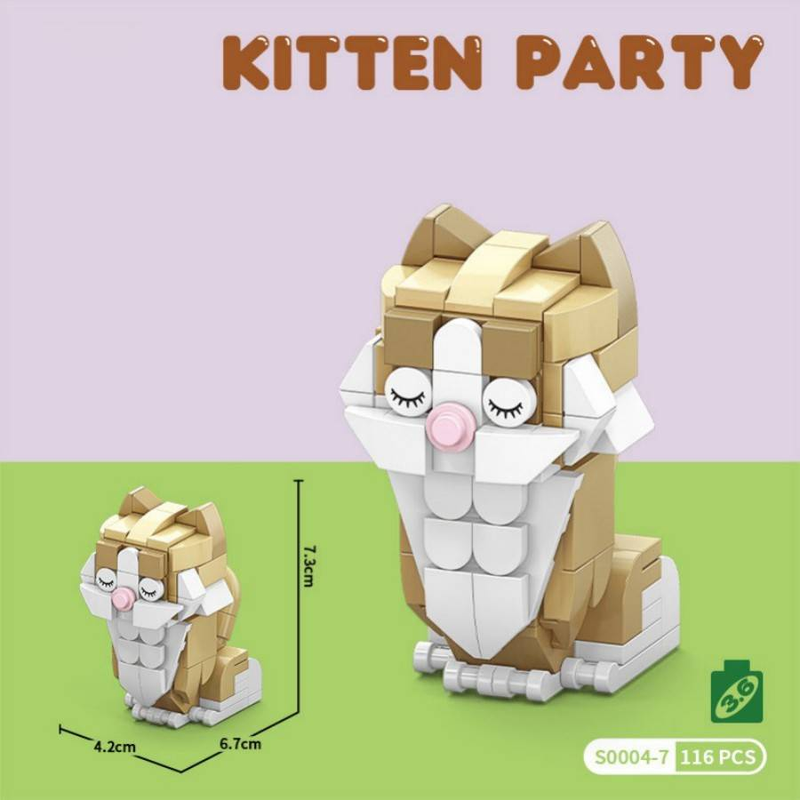 Set de 9 mini blocuri de construcție cu desene animate - Colecție de pisici drăguțe, animale marine și insecte | Jucării educaționale creative DIY pentru copii | Cadou decor pentru birou_voghion.com