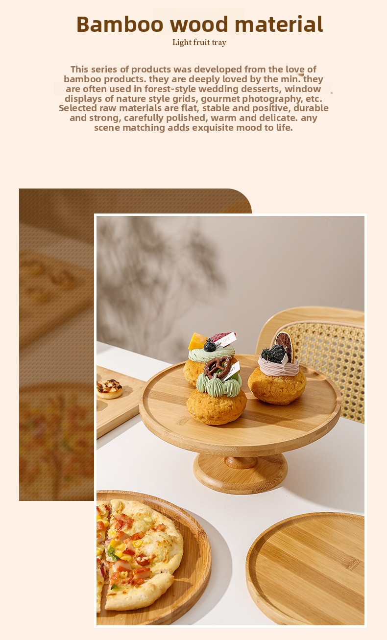 2-Tier Wooden Cake Stand - Premium Dessert Display For Fruits Candy & Pastries - Multi-Level Serving Tray_voghion.com