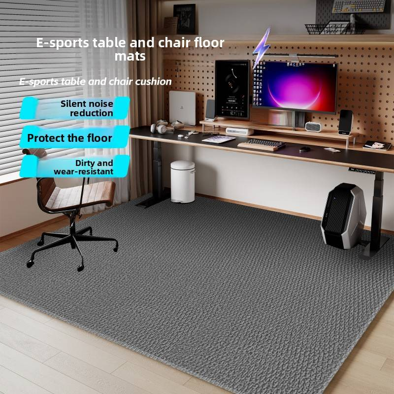 Premium-Gaming-Teppich aus Polyester – rutschfeste Stuhlmatte für PC-Aufstellung, moderner minimalistischer Bodenschutz für Wohnzimmer/Schlafzimmer (mehrere Größen und Farben)_voghion.com