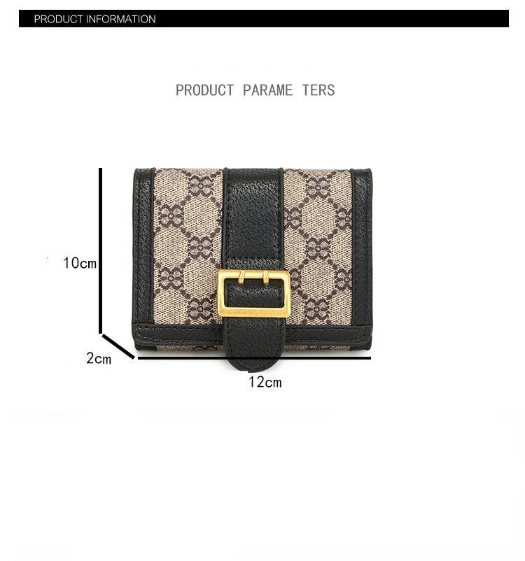 Vintage Floral Wallet – Small Tri-Fold Leather Card Holder (3 Colors)_voghion.com