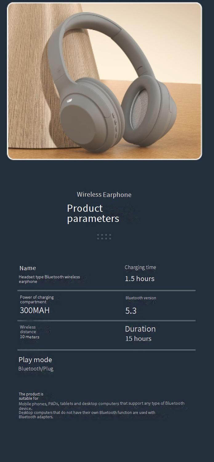 Y30 Wireless Bluetooth Gaming Headphones With Deep Bass, Over-Ear Design, LED Lights, 4-8 Hours Playtime, Dual Stereo Sound_voghion.com