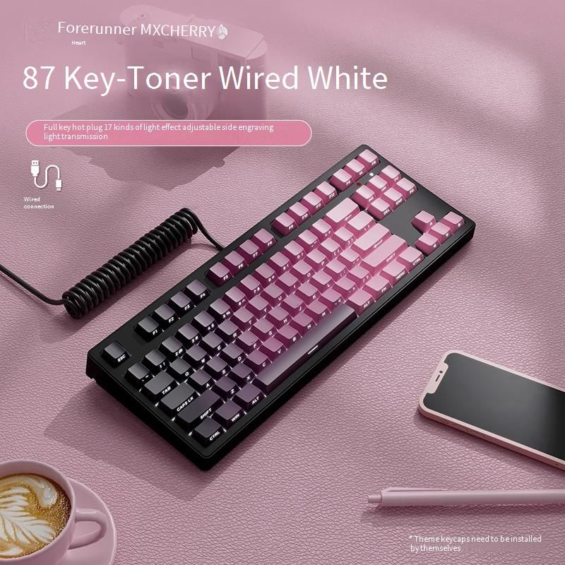 Voghon Wireless Mechanical Keyboard With Cherry MX Switches, RGB Backlit, Bluetooth 3-Mode (87/108 Key), Side-Printed Keycaps For Office & Gaming_voghion.com
