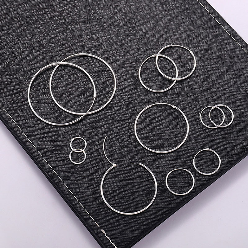 Sterling VENUS Sier Orecchini a cerchio per donna, orecchini a cerchio rotondi medi e grandi, gioielli con personalità_voghion.com