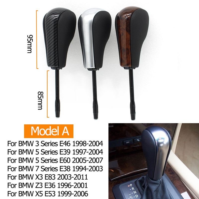 Car Gear Shift Knob Lever Shifter Stick For 1 3 5 7 X1 X3 X5 Z3 Z4 Series E46 E39 E36 E53 E6 E83 E84 E85 E86 E87 E89_voghion.com