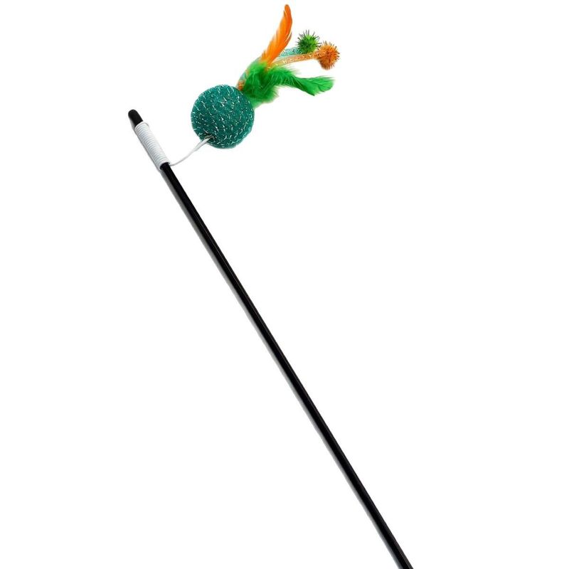 Handgefertigter, gestrickter Spielzeugstab für Katzen – Selbstbeschäftigung gegen Langeweile, Zähneknirschen, Krallenreiben, interaktives Spielzeug für Haustiere_voghion.com