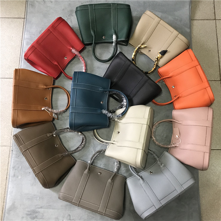 Echtes Leder Damen Gartentasche, Litschi Muster Oberschicht Rindsleder mit verstellbarem Riemen, einzelne Schulter diagonal_voghion.com