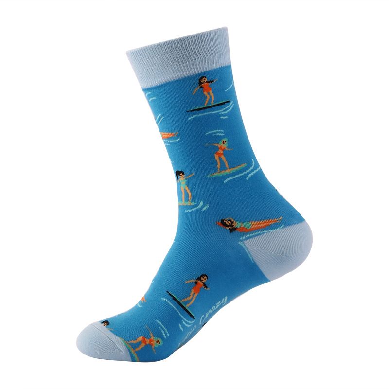 Herbst und Winter Mid-Tube Tide Socken Damen Tide Brand Strümpfe Herren Geometrischer Trend Baumwollsocken_voghion.com