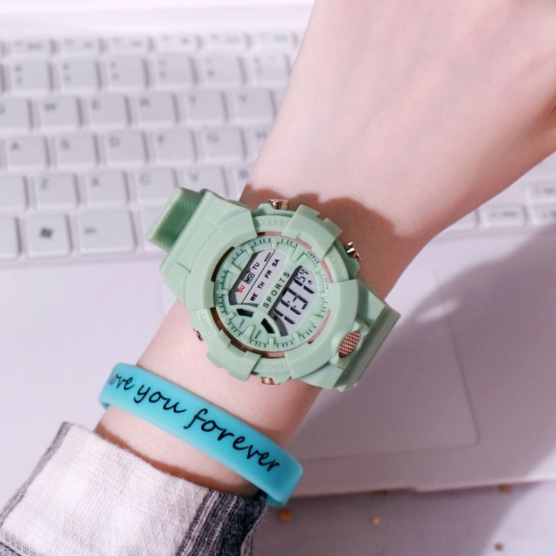 Same Style Multifunctional Luminous Electronic Unisex Student Waterproof Ins Sports Watch_voghion.com
