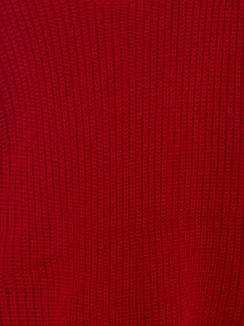 Jacke Gestrickte Trompetenärmel Hand Ausgehöhlt Gemischte Farbe Häkeln Pullover Rundhals Pullover Top_voghion.com