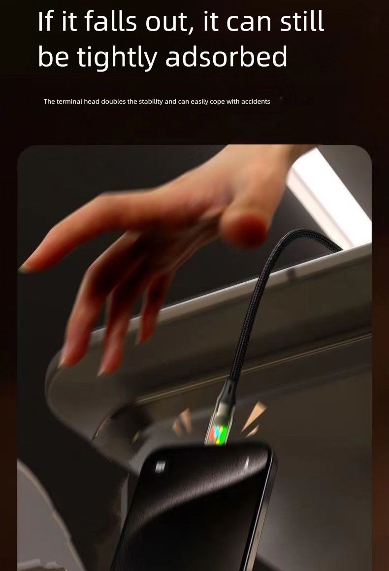 Luminous Meteor Light 10A Super Fast Data Dual Type-C Compatible With Huawei Xiaomi Vivo Mobile Phone Charging Cable_voghion.com