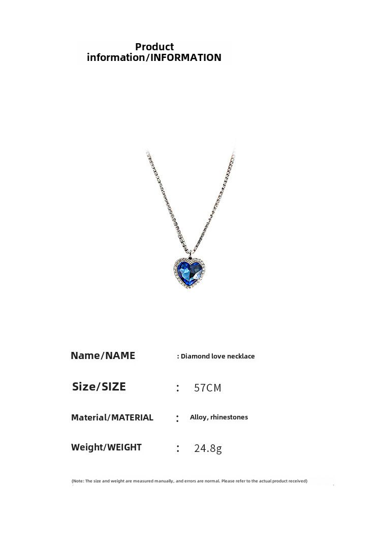 Diamantbesetzte Liebeskette Südkoreanischer Modestil Persönlichkeit trendige Net Red Fairy einfaches Temperament Design Halskette Halskette für Frauen_voghion.com