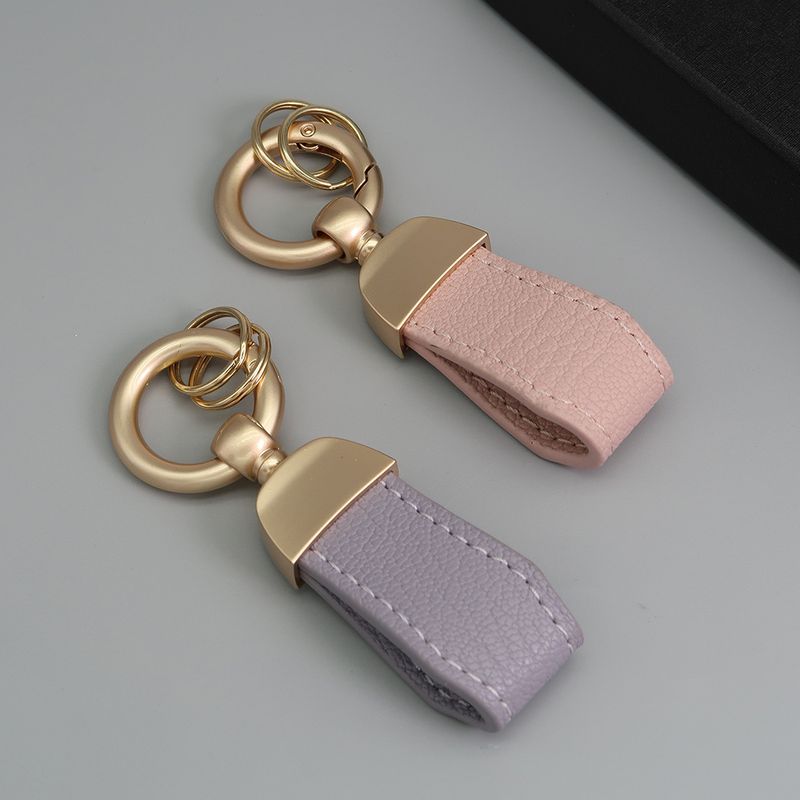 Sleutelhanger met kort lamsmotief, verguld met parelmoer, trendy autosleutelhanger, schattige leren hanger met touw._voghion.com