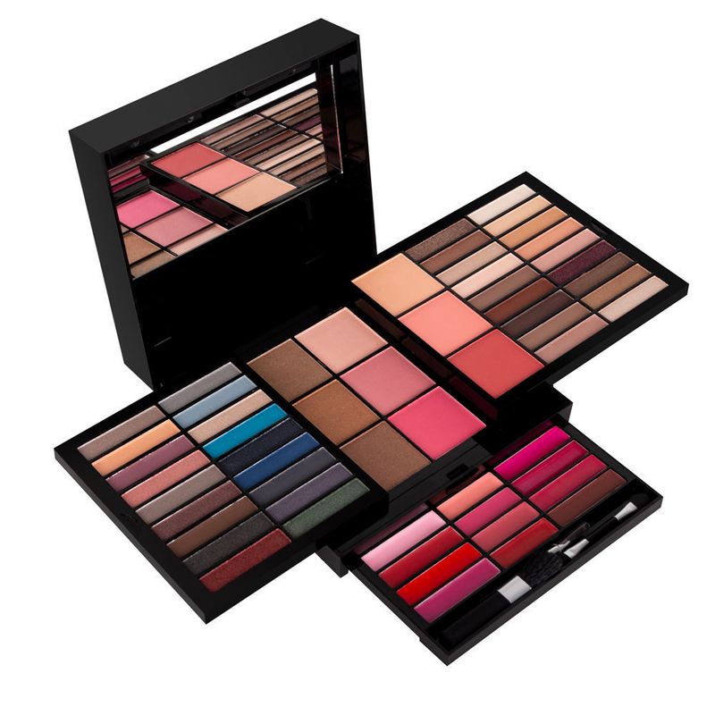 Miss Young Black Plastic Case Makeup Matte Earth Tone Eyeshadow Palette_voghion.com