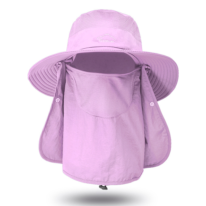 Trendy men's and women's sun hats Outdoor quick-drying sunscreen hats Fishing breathable sun hats face mask hats_voghion.com