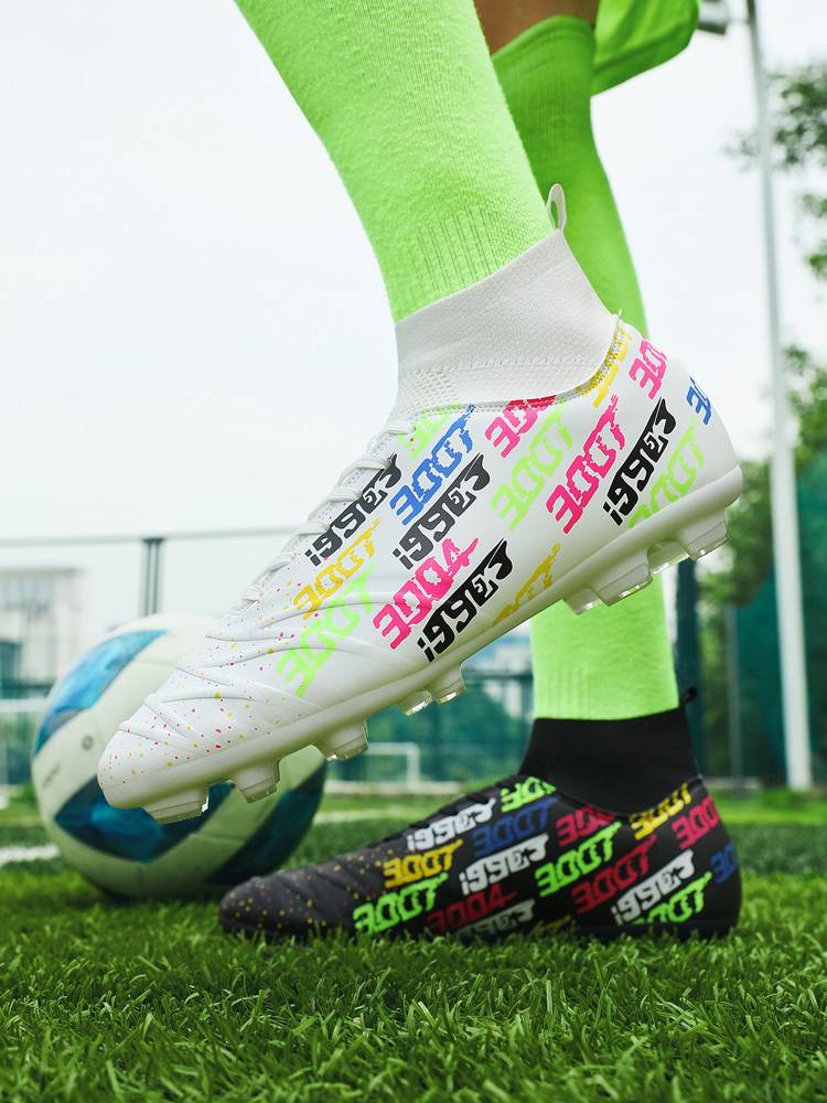 Fußballschuhe High Top Training Jugend Fußballschuhe Kinder Fußballschuhe Schwarz_voghion.com