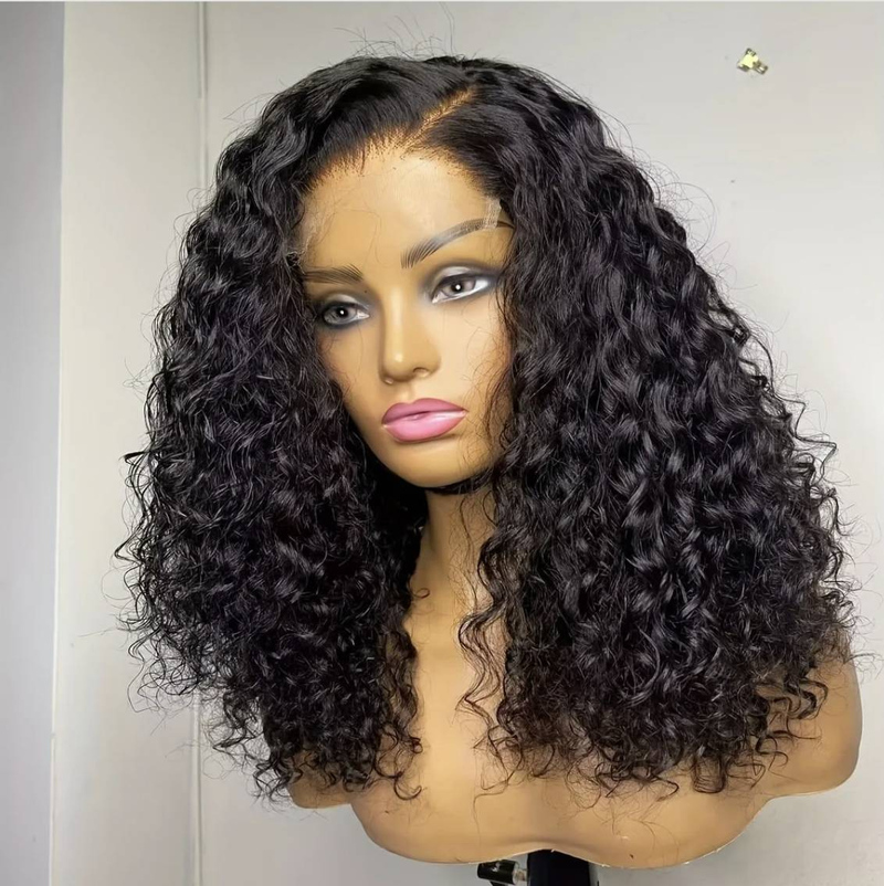 16in water wave Bob Menselijk Haar Pruik 200% Dichtheid Pre Geplukt 5x5 Kant water wave Menselijk Haar Bob pruiken Voor Vrouwen_voghion.com