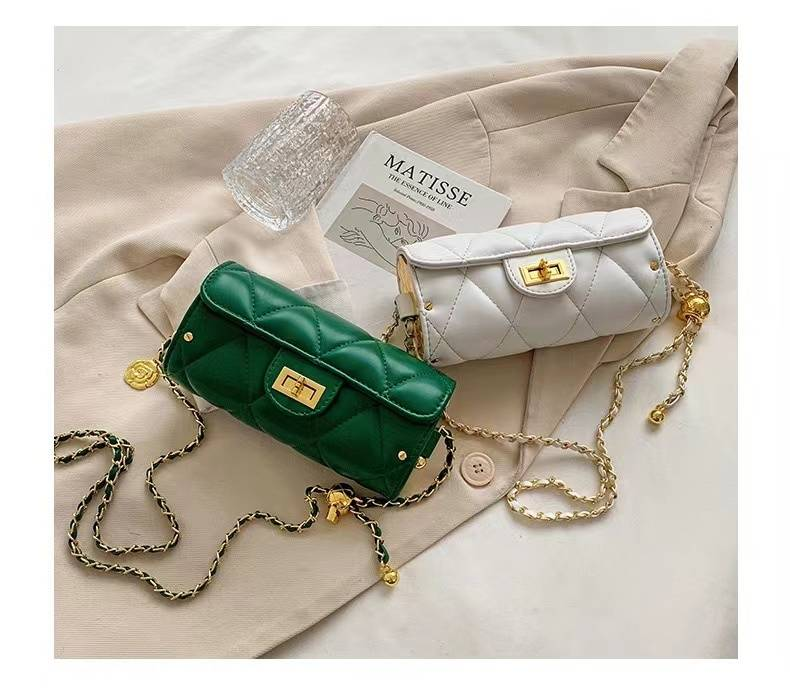 Kostnadsprestanda Babylon Doftande Wind Lingge Chain Small Golden Ball Cylinder Simple Camellia Single Shoulder Crossbody Bag_voghion.com