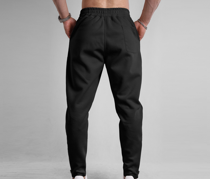 Vêtements pour hommes Pantalons de sport décontractés Slim Fit à revers Pantalons de survêtement d'extérieur épais pour printemps et automne_voghion.com