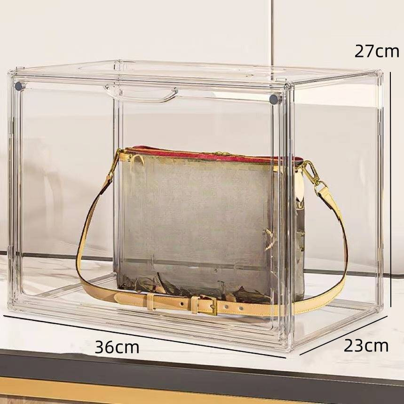 Family Organizer Luxury Handbag Display Case Storage Box For Designer Bags Blind Box Toys Shoes Stackable Dustproof Organizer With Magnetic Door_voghion.com