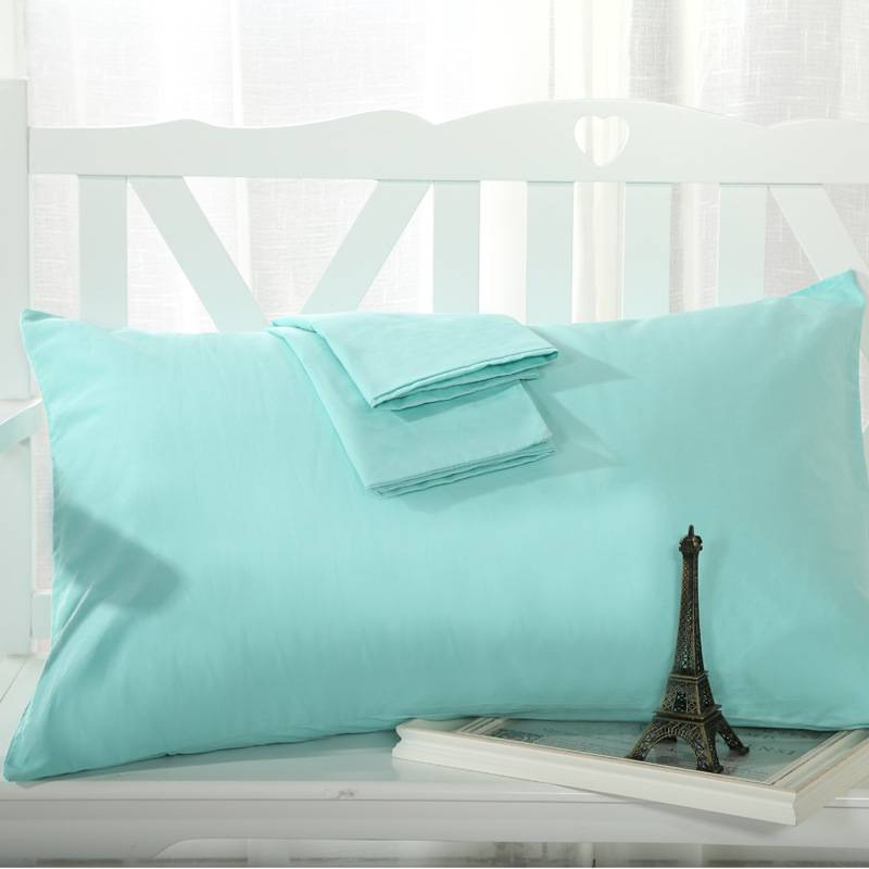 Pure Color Cotton Pillowcase Plain Simple Single Pillowcase 48*74cm_voghion.com