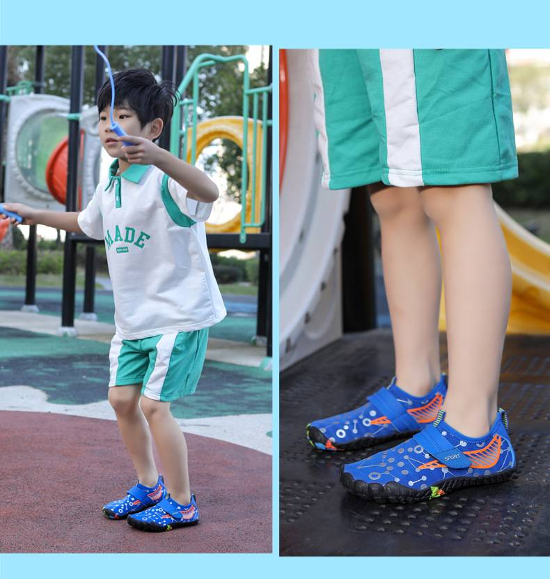 Kids' Quick-Dry Anti-Slip Water Shoes – Breathable Magic Strap Design For Beach, Pool & Outdoor Play_voghion.com