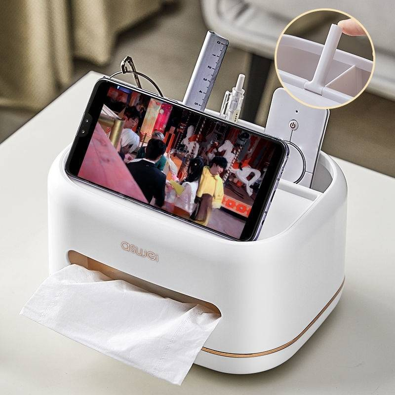 Premium Multi-Purpose Tissue Box – Elegant Desktop Organizer For Home, Office Car, Holds Tissues & Small Essentials_voghion.com