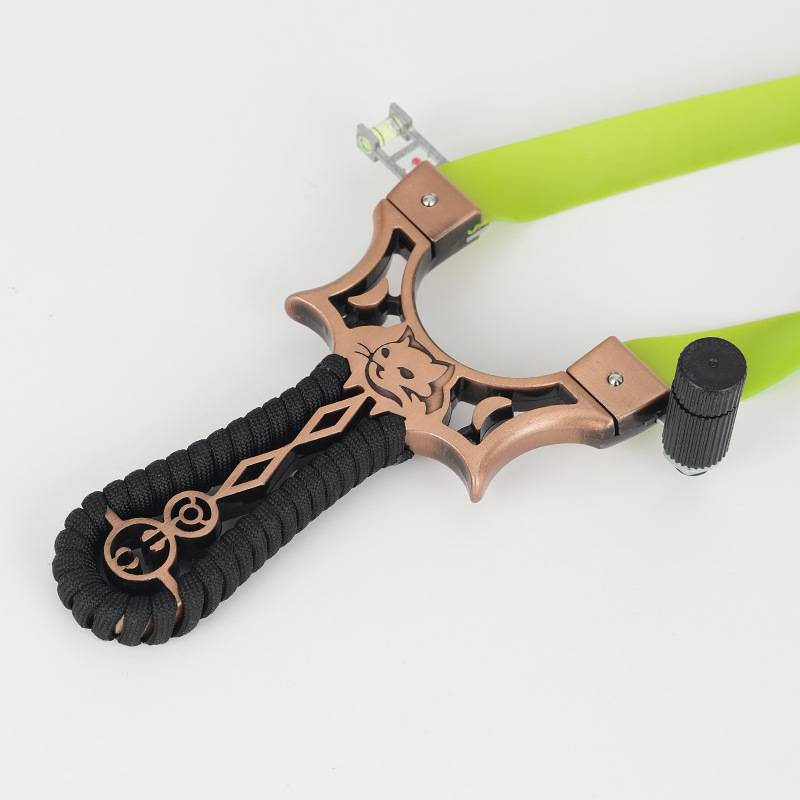 Fionda in lega di zinco, fionda con corda per gattini, 13*8,3*3 cm. Adatta per competizioni all'aperto, tiro a segno, caccia, pesca e giochi._voghion.com