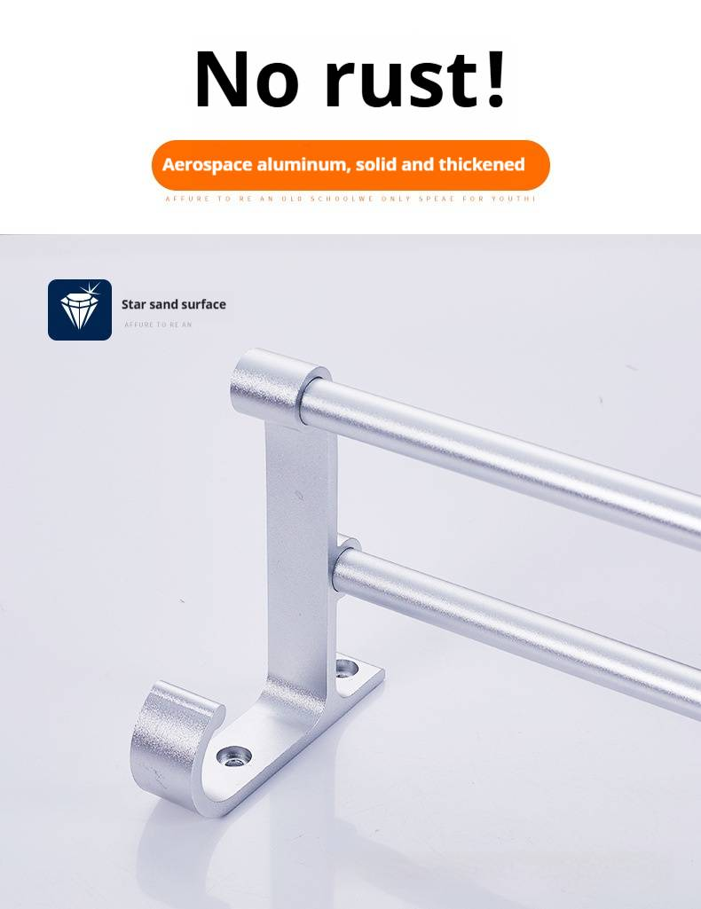 Zapatero de pared ajustable: organizador expandible de 2 niveles para baño, dormitorio y sala de estar (sin taladros, aluminio inoxidable, plateado/negro)_voghion.com
