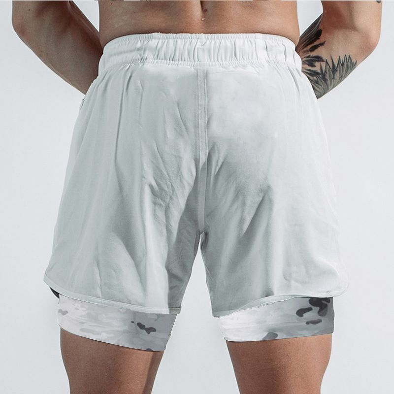 Men's Quick-Dry Running Shorts - Breathable Workout Shorts With Zipper Pockets & Inner Liner - Lightweight Athletic Training Shorts_voghion.com