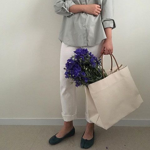 Korean Simple Large Capacity Canvas Shopping Tote Bag,Outdoor Large Bag_voghion.com