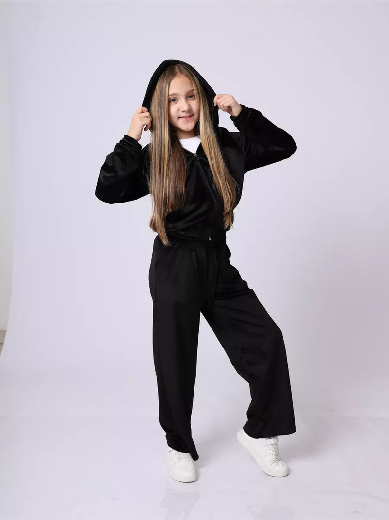 Hierscht/Wanter 2024 Meedercher Sportmütz Samt Casual Hoodie Zwee-Stéck Set_voghion.com