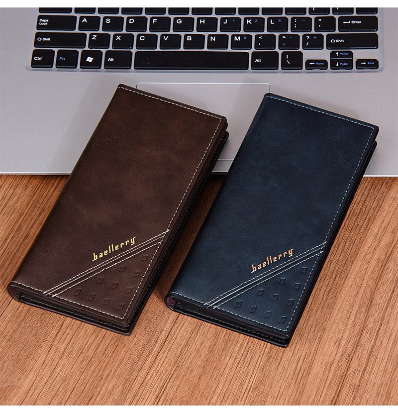 Portafoglio, portafoglio RFID medio e lungo per uomo che può contenere il telefono cellulare, portafoglio speciale per abiti alla moda e classici da uomo.baellerry_voghion.com