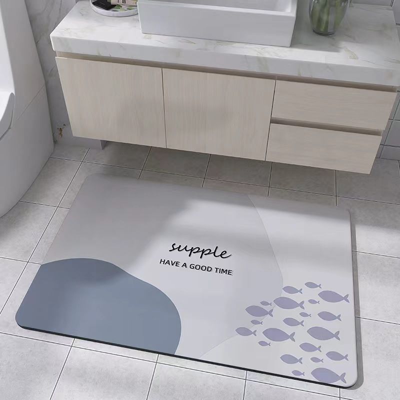 VIKAMA 40X60CM Tappetini antiscivolo in diatomite per la casa, per bagno, ingresso, cucina, assorbenti e ad asciugatura rapida_voghion.com