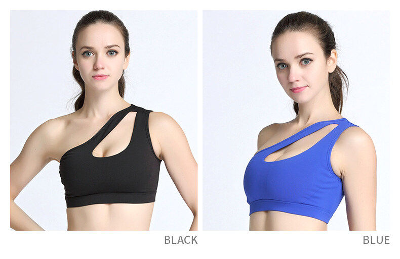 SUPERFLOWER Reggiseni yoga monospalla da donna Push Up Sport Top Crop Gilet atletico_voghion.com