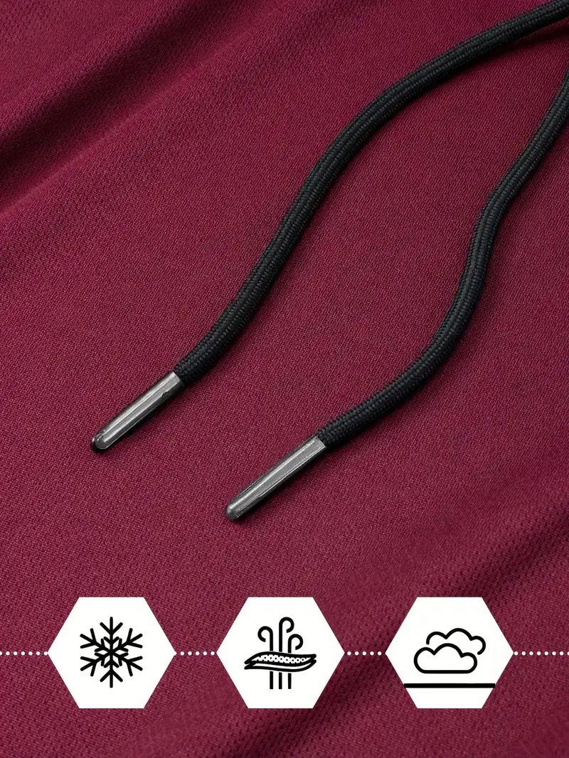 Sweat à capuche de performance pour homme - Haut de course slim évacuant l'humidité pour l'automne et l'hiver, vêtement de fitness léger à séchage rapide avec capuche réglable_voghion.com