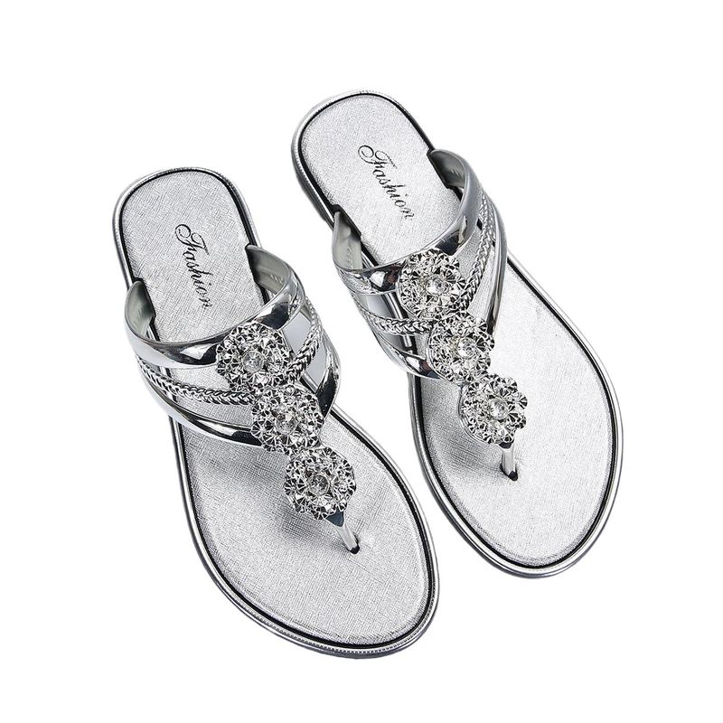 Ciabatte da spiaggia infradito con suola morbida, di grandi dimensioni, per donna, estive e all'aperto, in argento_voghion.com