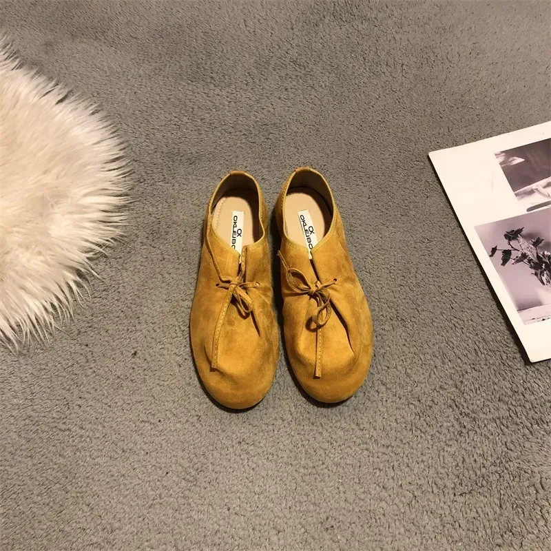 Scarpe da donna semplici, classiche, casual, britanniche, con tacco basso e plateau, comode e rilassanti, Ddmysaturn_voghion.com