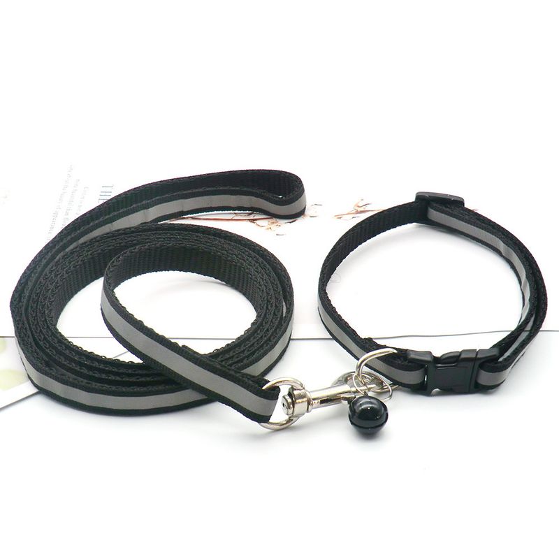 Fabric With Reflective Straps Walking Pet Leash Dog Cat Travel Non-Telescopic Anti-Lost_voghion.com