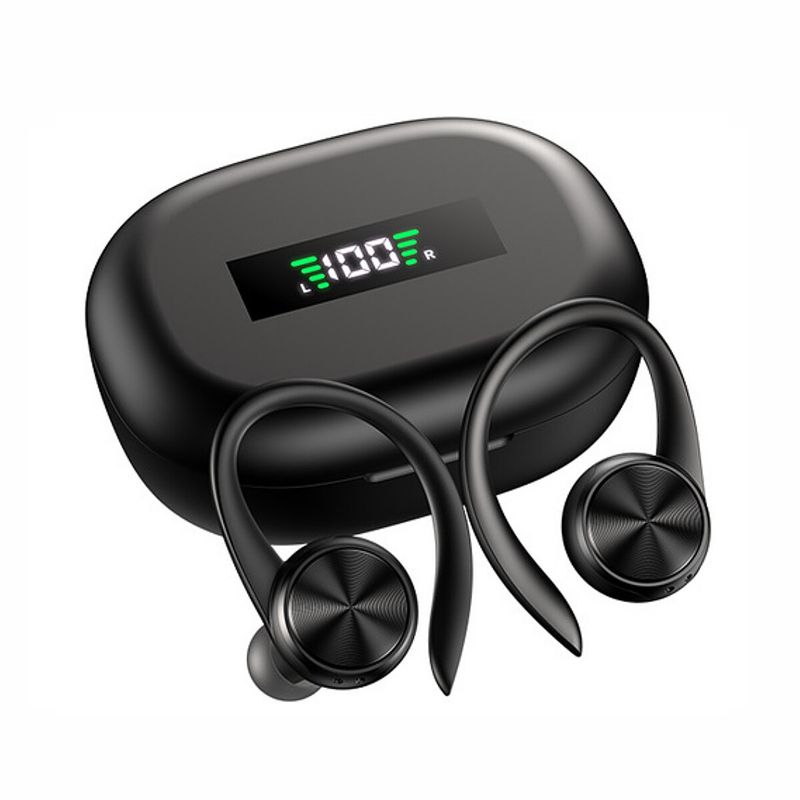 Écouteurs sans fil Bluetooth 5.0 TWS avec crochet d'oreille et casque stéréo_voghion.com
