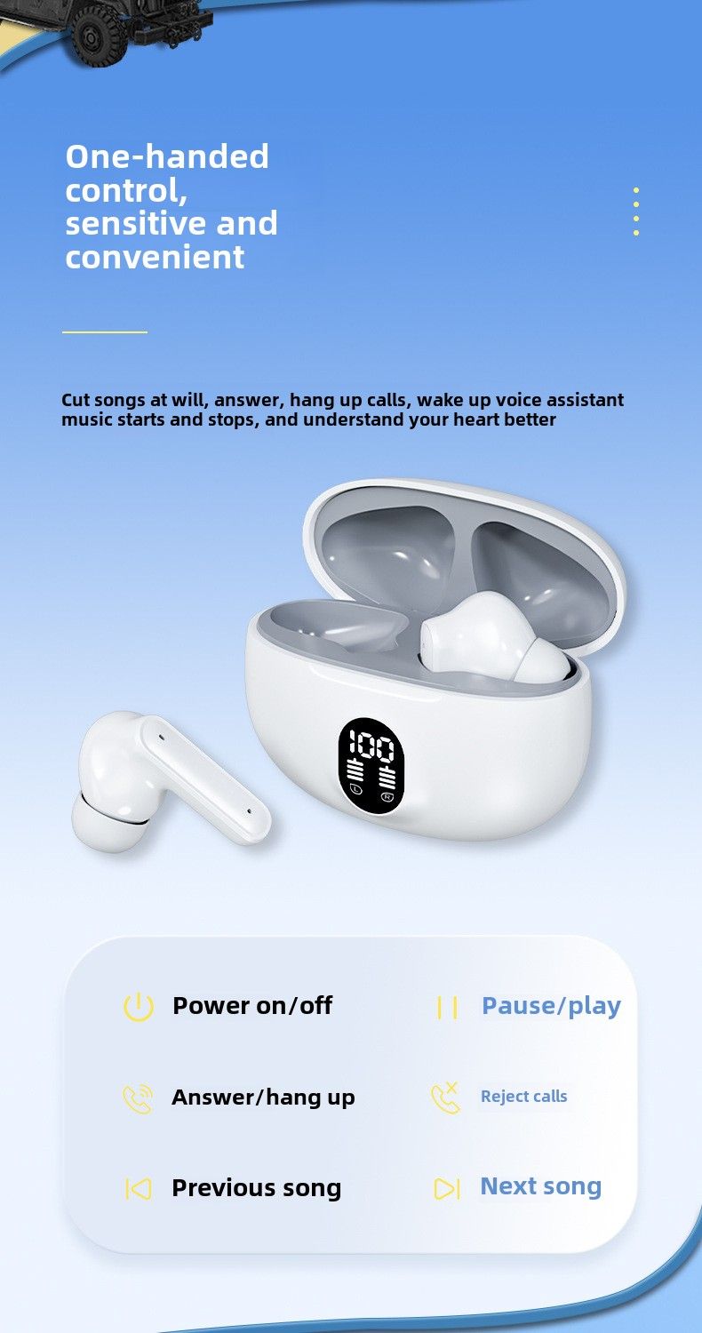 Neues 895B-Bluetooth-Headset mit Digitalanzeige, TWS-Headset mit Geräuschunterdrückung, In-Ear-Bluetooth-Headset mit superlanger Akkulaufzeit_voghion.com