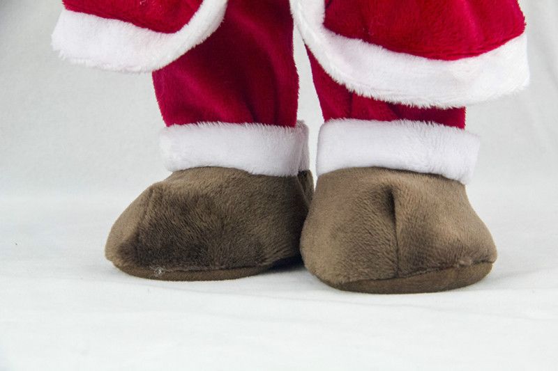 Kerst zingende dansende pluchen speelgoedset - Kerstman rendier sneeuwpop met muziek en beweging, zacht knuffeldier cadeau voor kinderen tijdens de vakantie_voghion.com