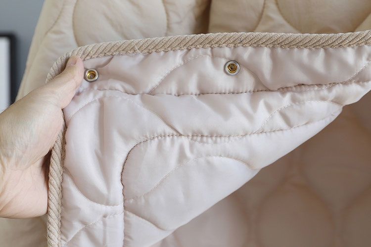 Corduroy Patchwork Quilted Jacket Winter Women Clothing Parkas Warm Cotton-padded Jacket Lightweight Coat Single-breasted Tops_voghion.com