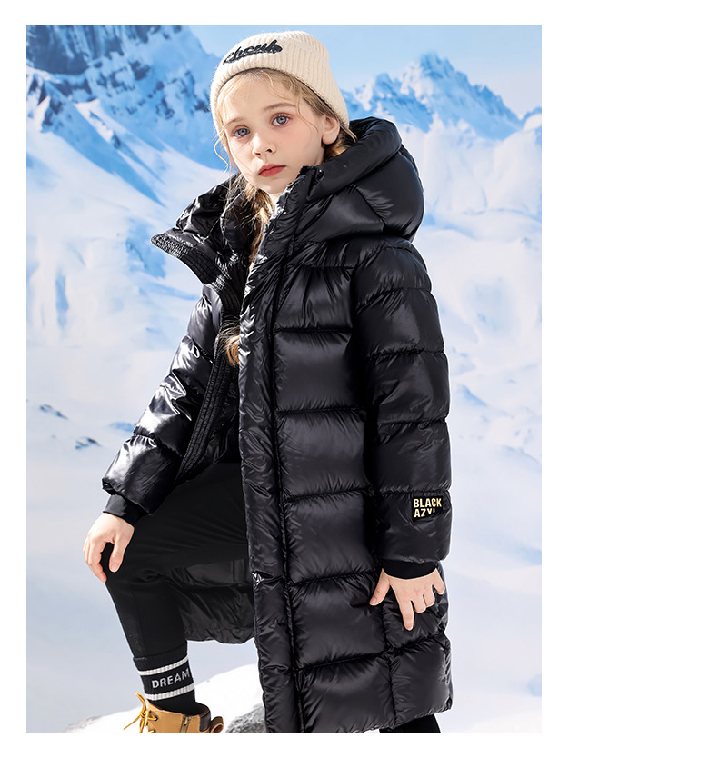 Mutter & Kinder Mädchen Schwarz Und Gold Winter Baumwolle Mantel Neue Verdickt Baumwolle Mantel Für Mittlere Und Große Kinder Winter Unten Baumwolle Mantel Langen Mantel_voghion.com