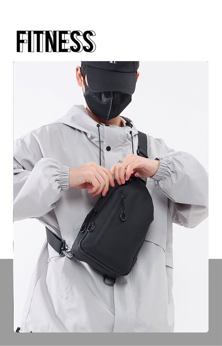 Borsa a tracolla da uomo, casual, grande capacità, in stile coreano, borsa per cellulare, impermeabile, alla moda_voghion.com
