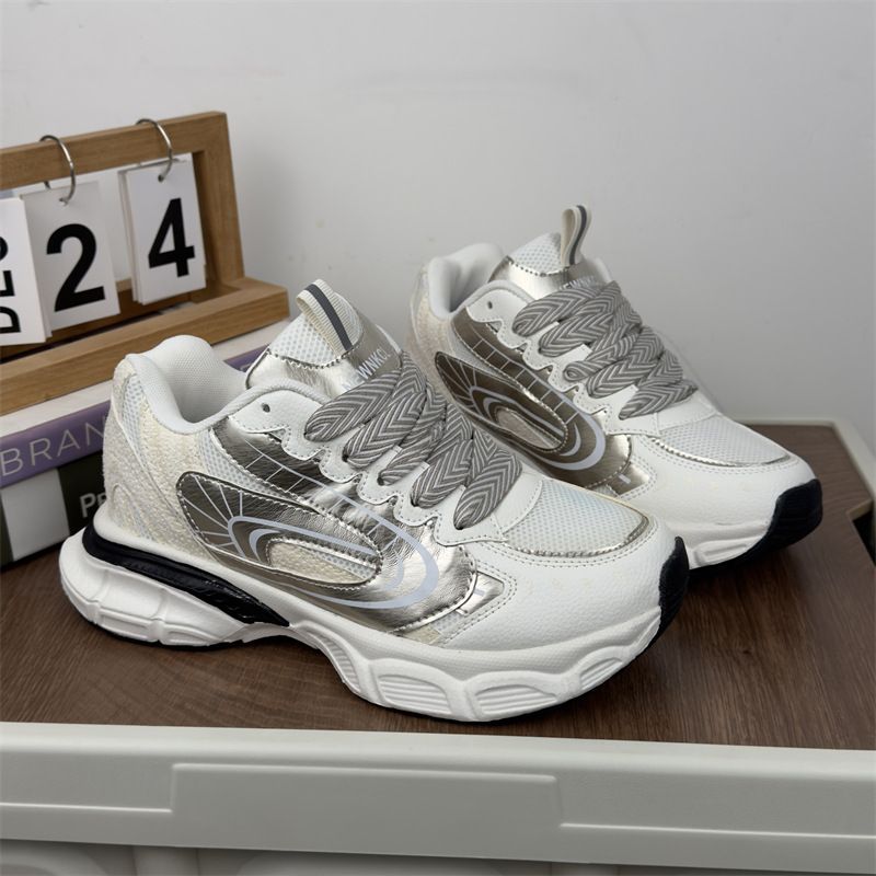 Sneakers casual con suola spessa e rialzo per donna e uomo, primavera-autunno 2024, nuove scarpe stile college_voghion.com