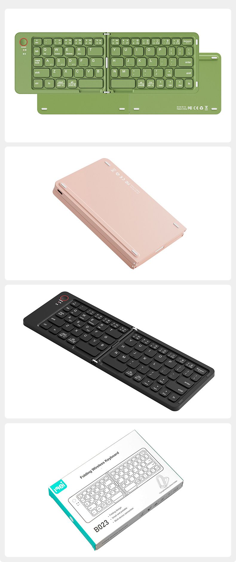 Clavier Bluetooth pliable sans fil pour ordinateur portable, téléphone portable, mini clavier portable de bureau_voghion.com