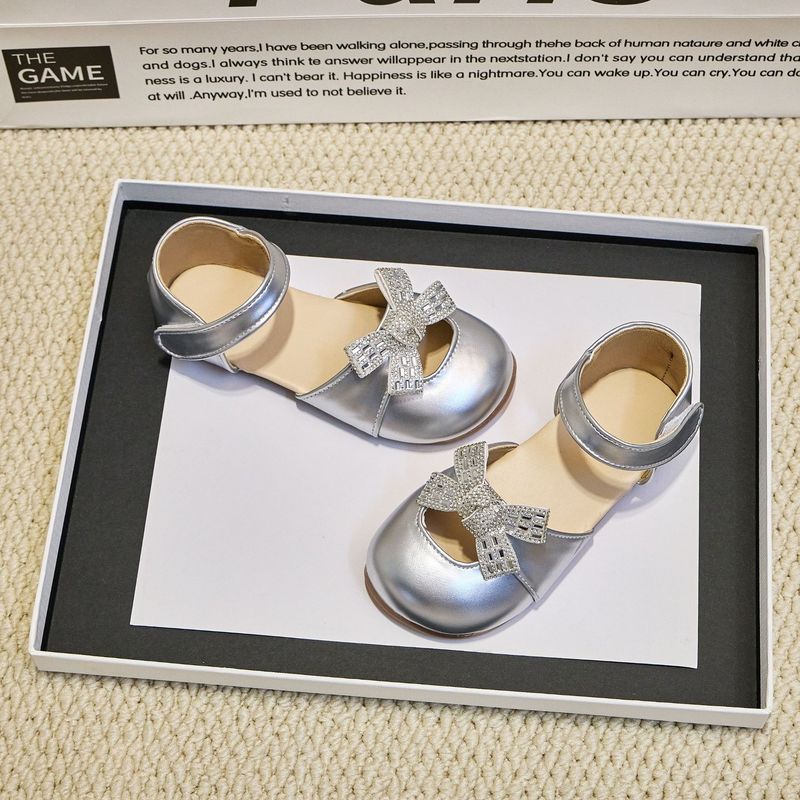 Sandali con paillettes stile coreano alla moda, con suola morbida, per bambine, estate 2025, nuovi, con punta chiusa_voghion.com